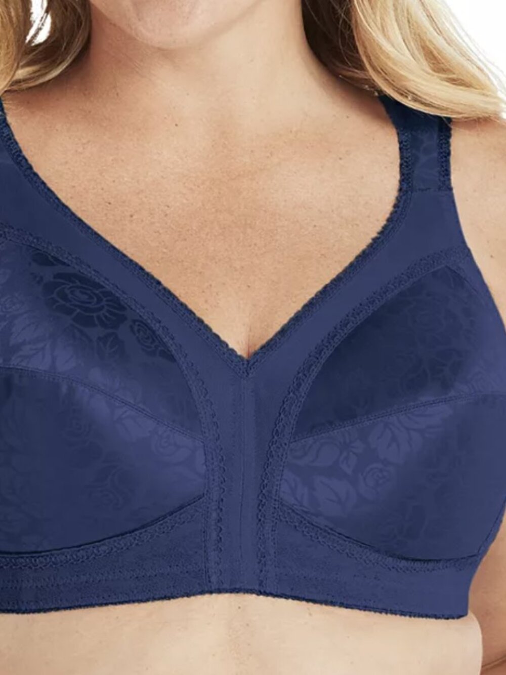 Playtex 18 Hour Ultimate Shoulder Comfort Wireless Bra Sailor Blue 40D Women NWT